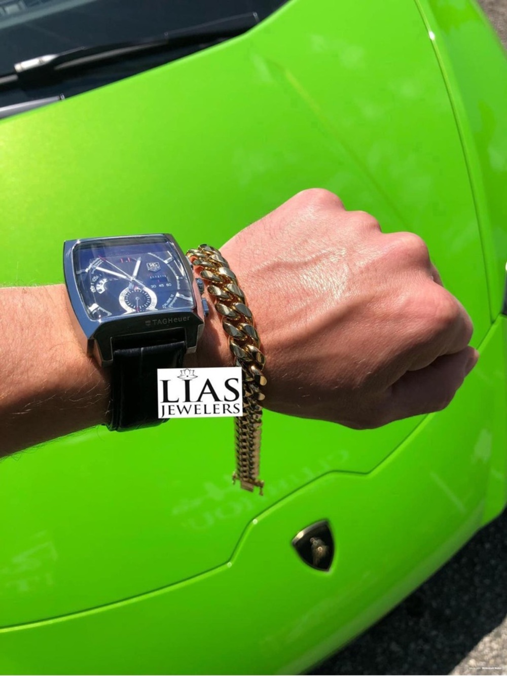 New 18k yellow gold Cuban link chain and bracelet set - Picture 3 of 6